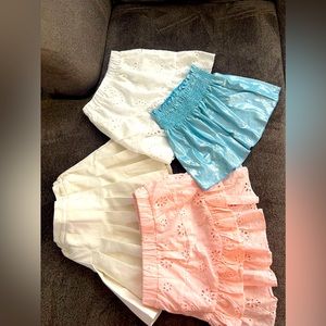 Lot of 4 girls skirts